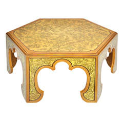 Moroccan Style Painted Cocktail Table