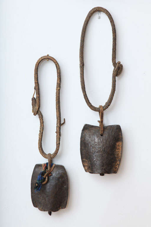 Hand Wrought Iron Cowbells from Denke people - Sudan
