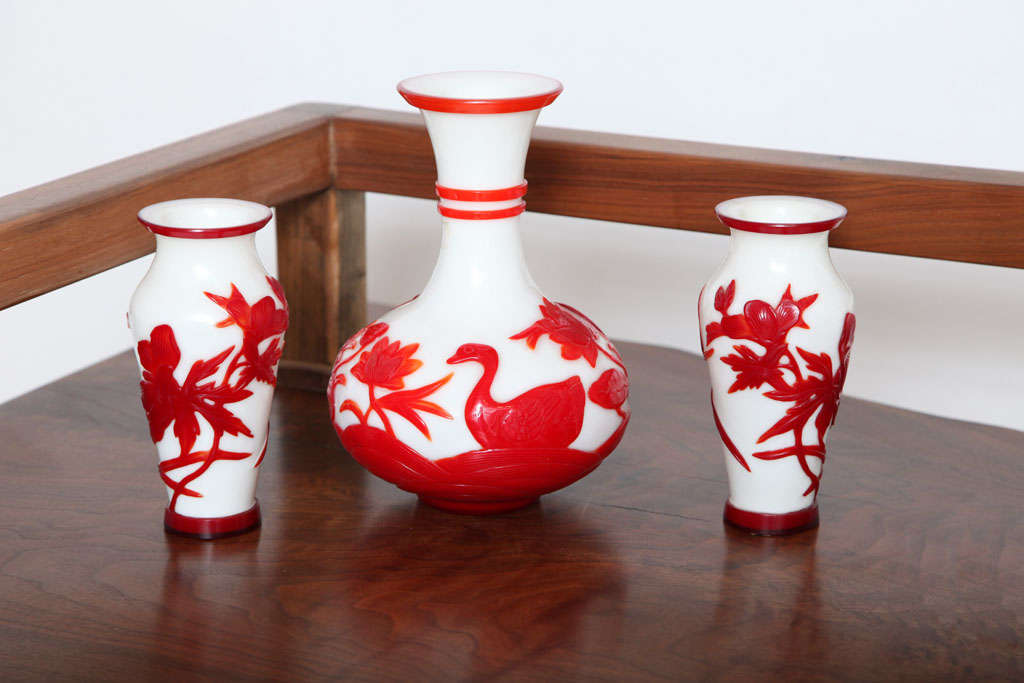 Peking Glass vases