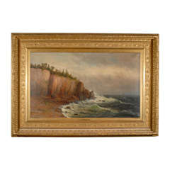Large Coastal Scene by American Painter Wesley Webber