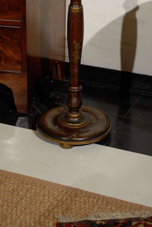 Japanned English Chinoiserie Floor Lamp