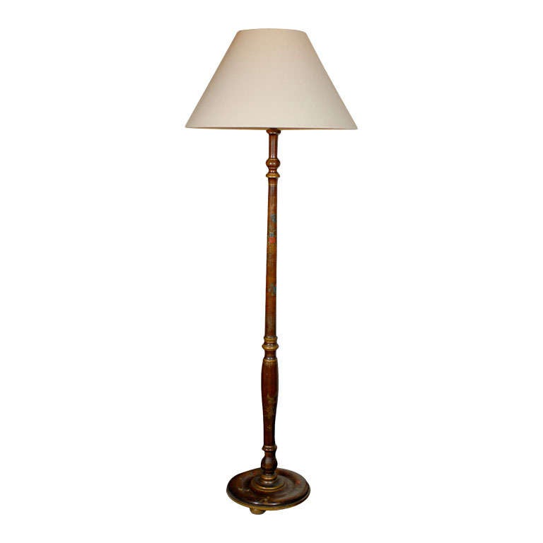 English Chinoiserie Floor Lamp