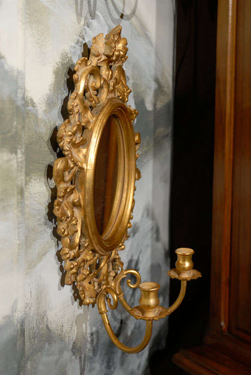 candle mirror sconce