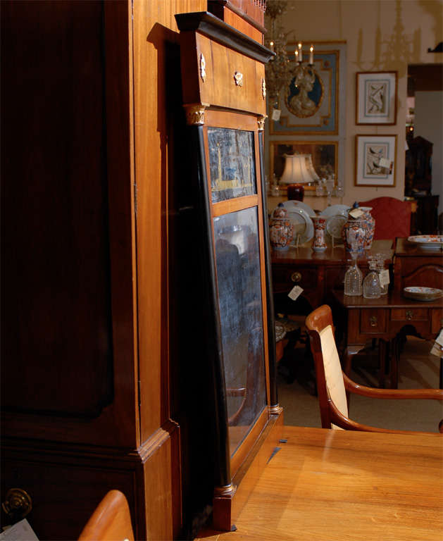 19th Century American Fruitwood Eglomise Mirror For Sale 2