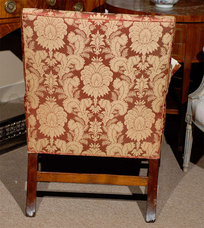 18th Century English George III Mahogany Library Chair 1