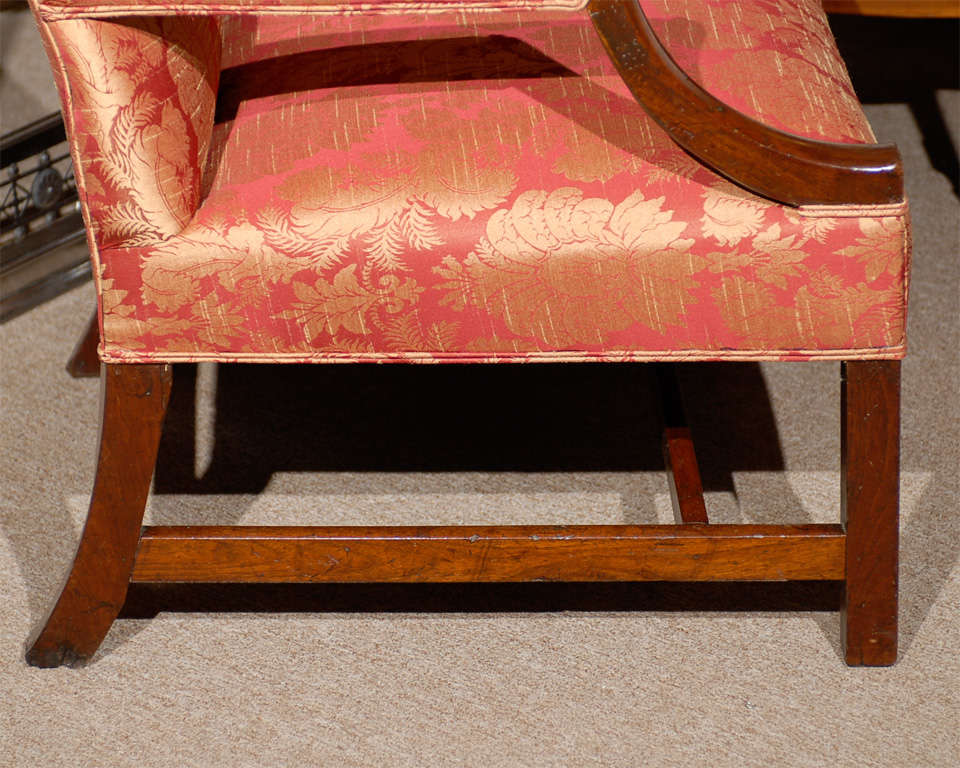 18th Century English George III Mahogany Library Chair 3