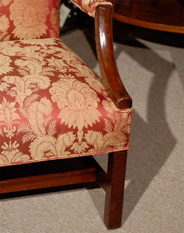 18th Century English George III Mahogany Library Chair 4