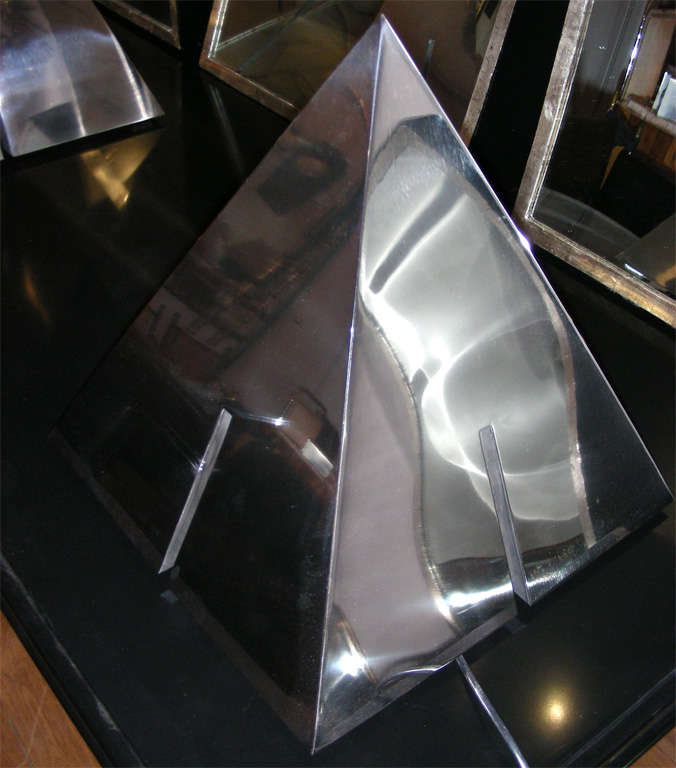 Italian Large 1970s Pyramidal Lamp
