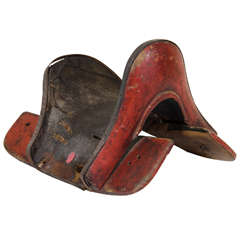 Antique 19th Century Leather and Elm Saddle