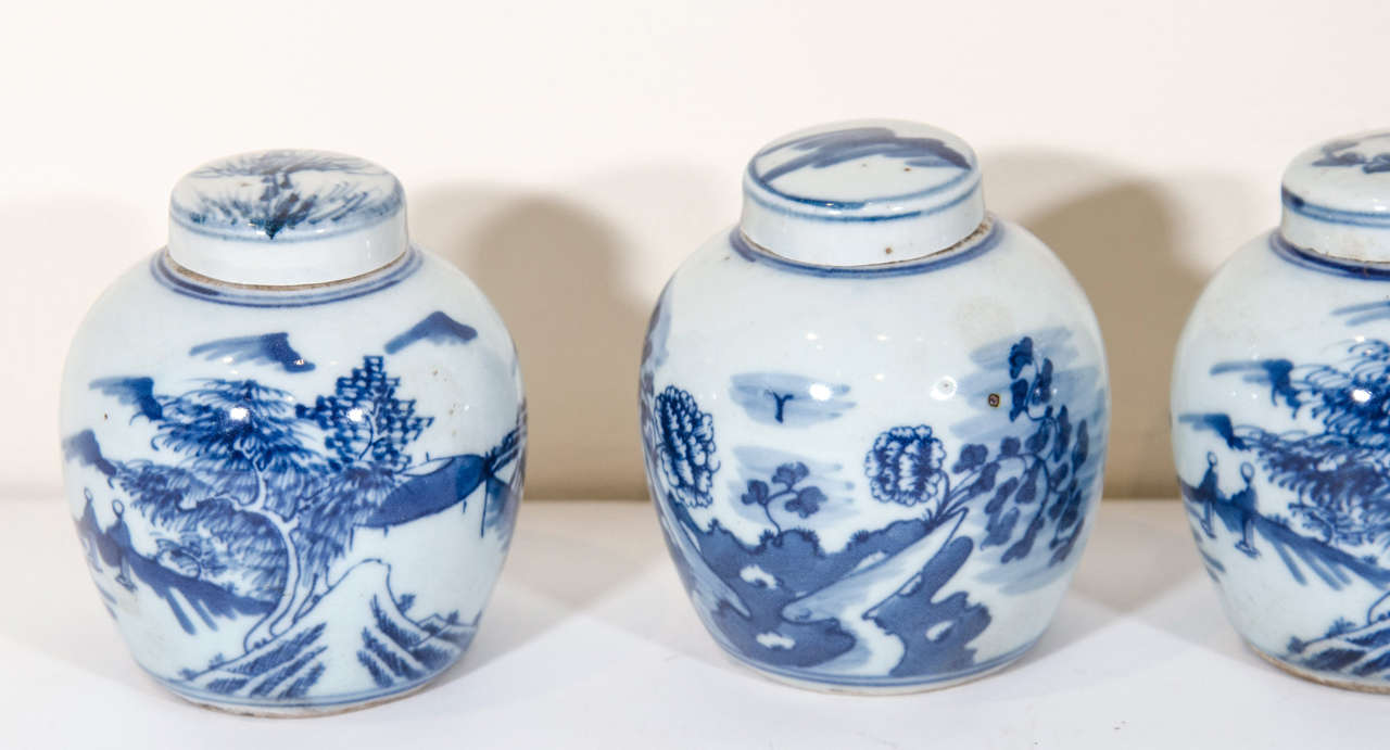 Chinese Small Antique Porcelain Tea Containers