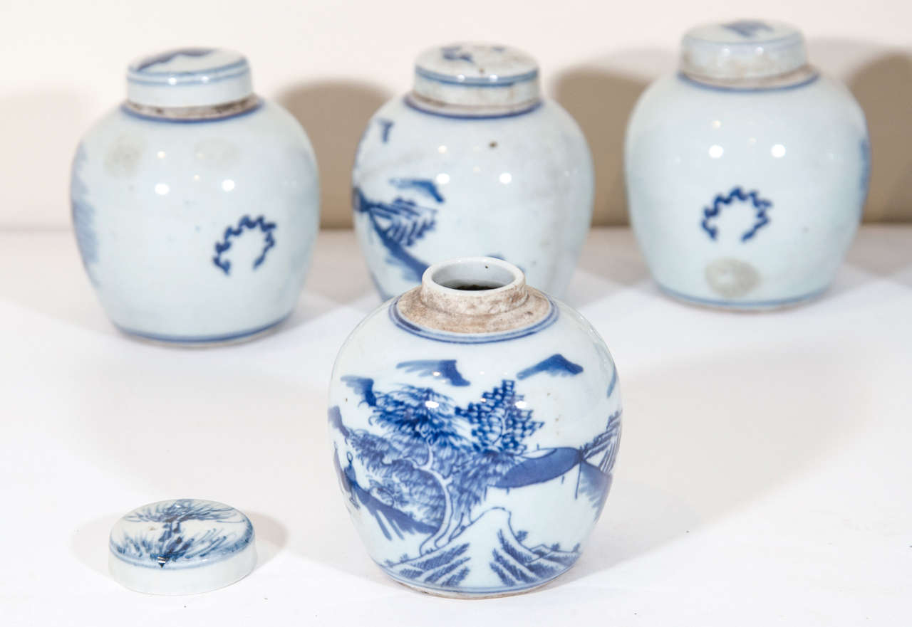 Small Antique Porcelain Tea Containers 1