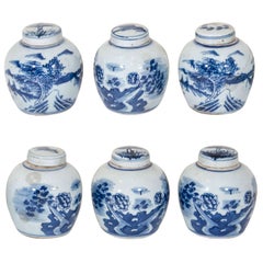 Small Antique Porcelain Tea Containers
