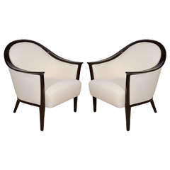Pair of Beech Gondola Chairs