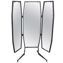 Italian Full Length Adjustable Three-Way Mirror