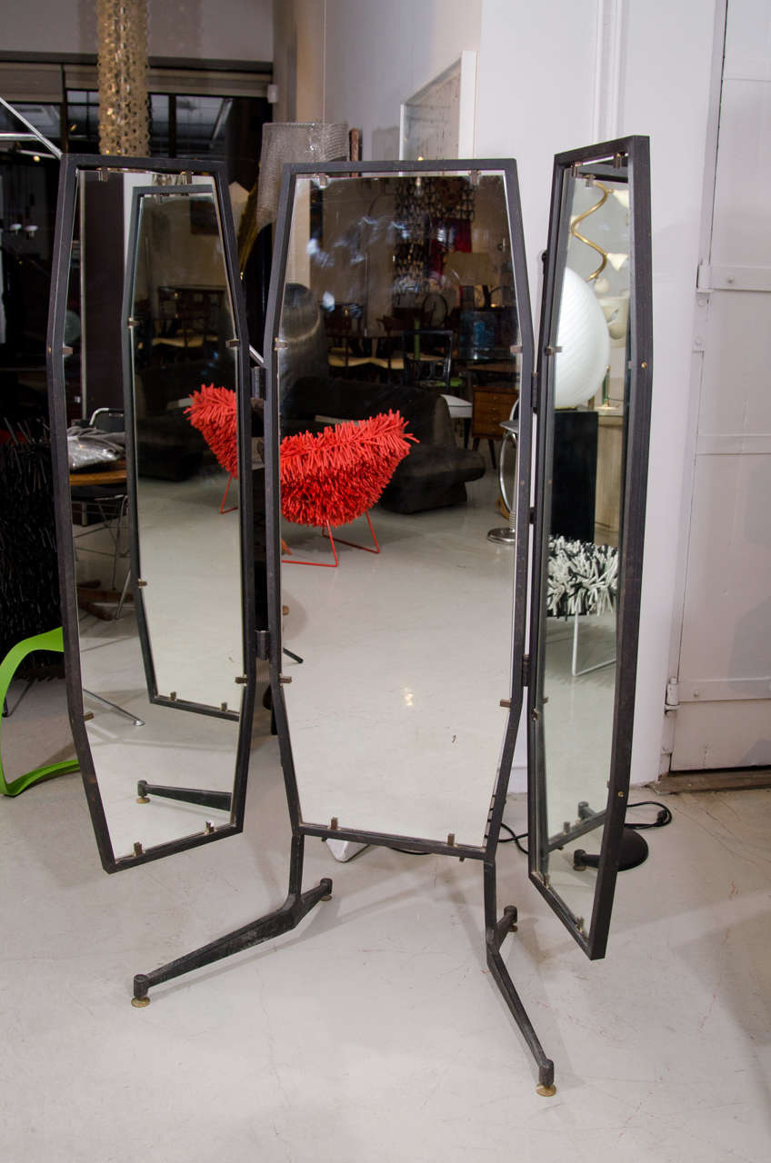 Italian Full Length Adjustable ThreeWay Mirror For Sale at 1stDibs full length three way