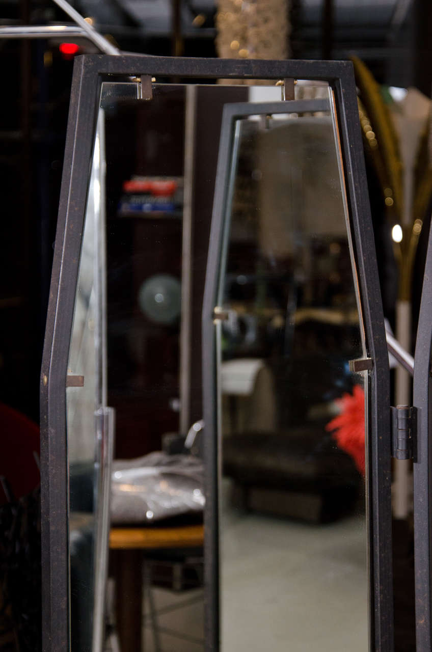 Italian Full Length Adjustable ThreeWay Mirror For Sale at 1stdibs