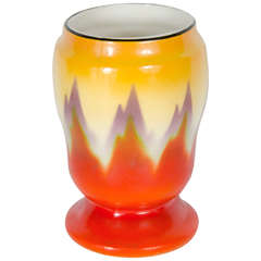 Art Deco Hand-painted Vase by Ditmar Urbach from Czechoslovaki