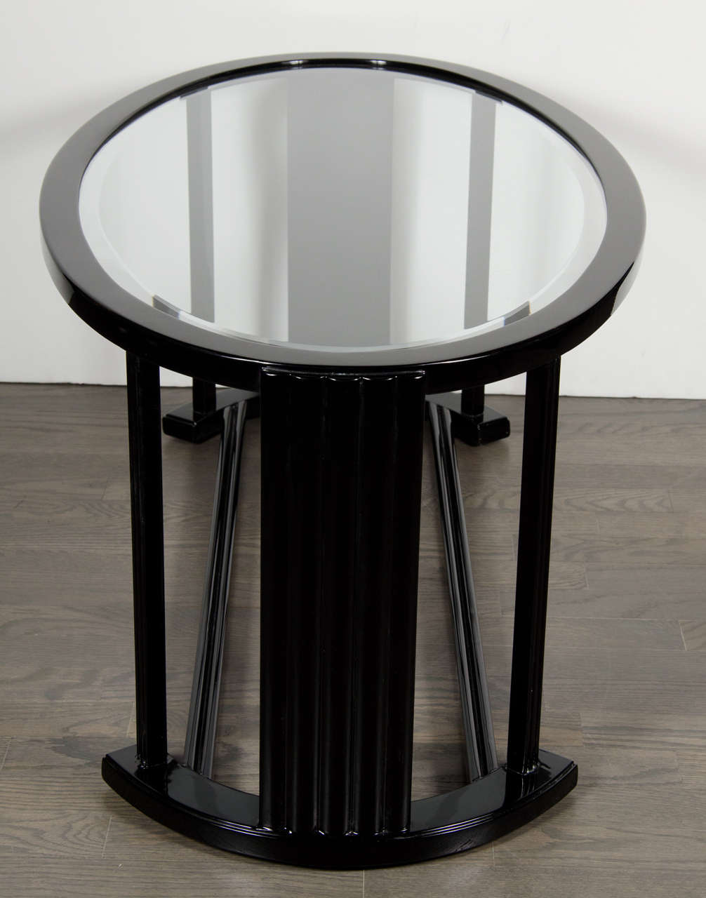 Art Deco Bauhaus Influence Ovoid Cocktail Table In Excellent Condition In New York, NY