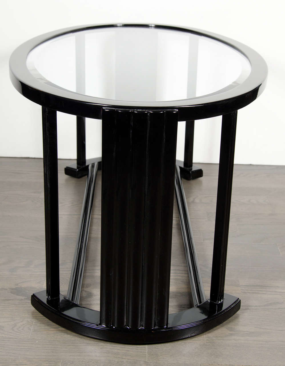 20th Century Art Deco Bauhaus Influence Ovoid Cocktail Table