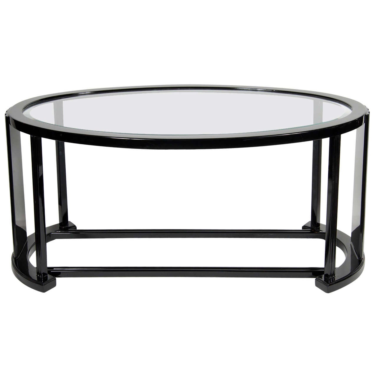 Art Deco Bauhaus Influence Ovoid Cocktail Table