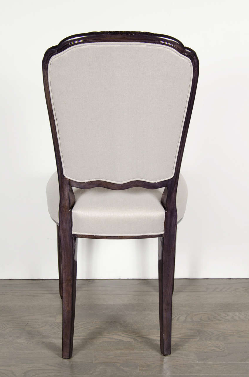 Elegant Art Deco Side/Vanity  Chair in the Manner of Ruhlmann 3