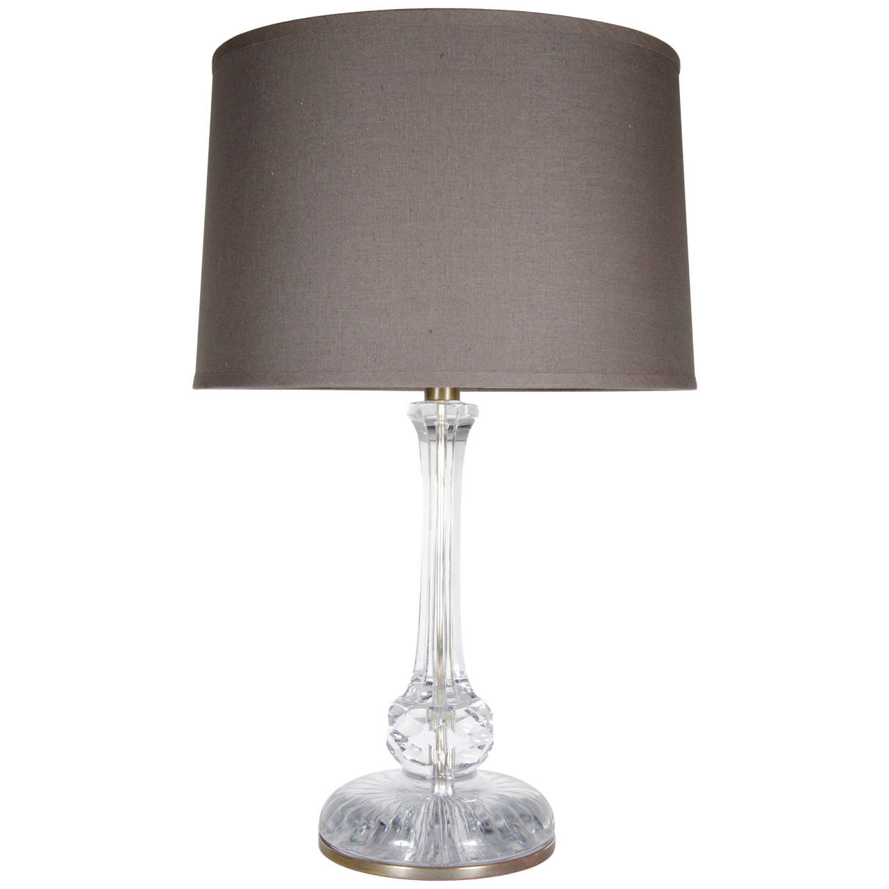 Exquisite Art Deco Crystal Table Lamp by Baccarat