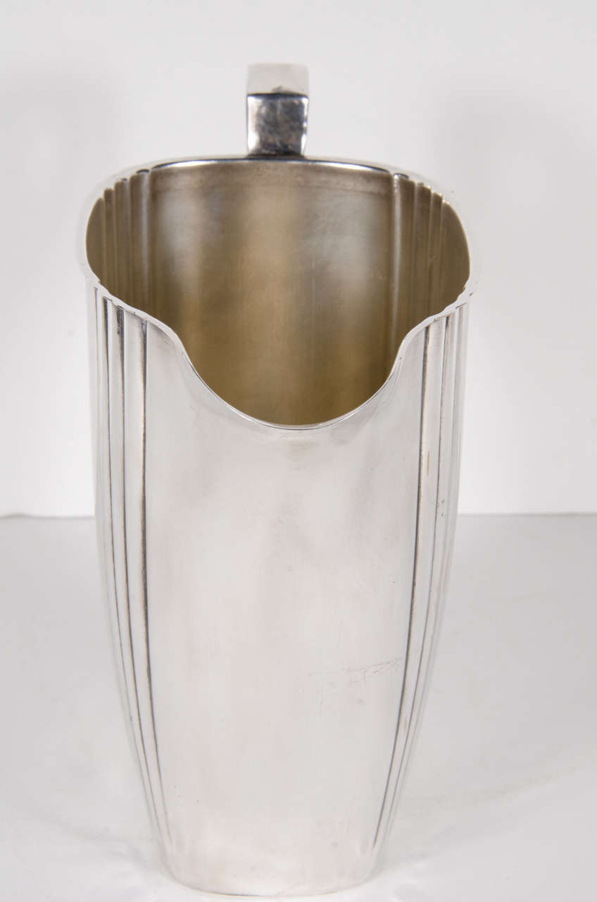 Elegant Art Deco Silver-plate Pitcher by Rogers Co 2