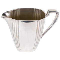 Elegant Art Deco Silver-plate Pitcher by Rogers Co