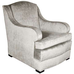 Elegant 1940's Hollywood Sleigh Design Armchair