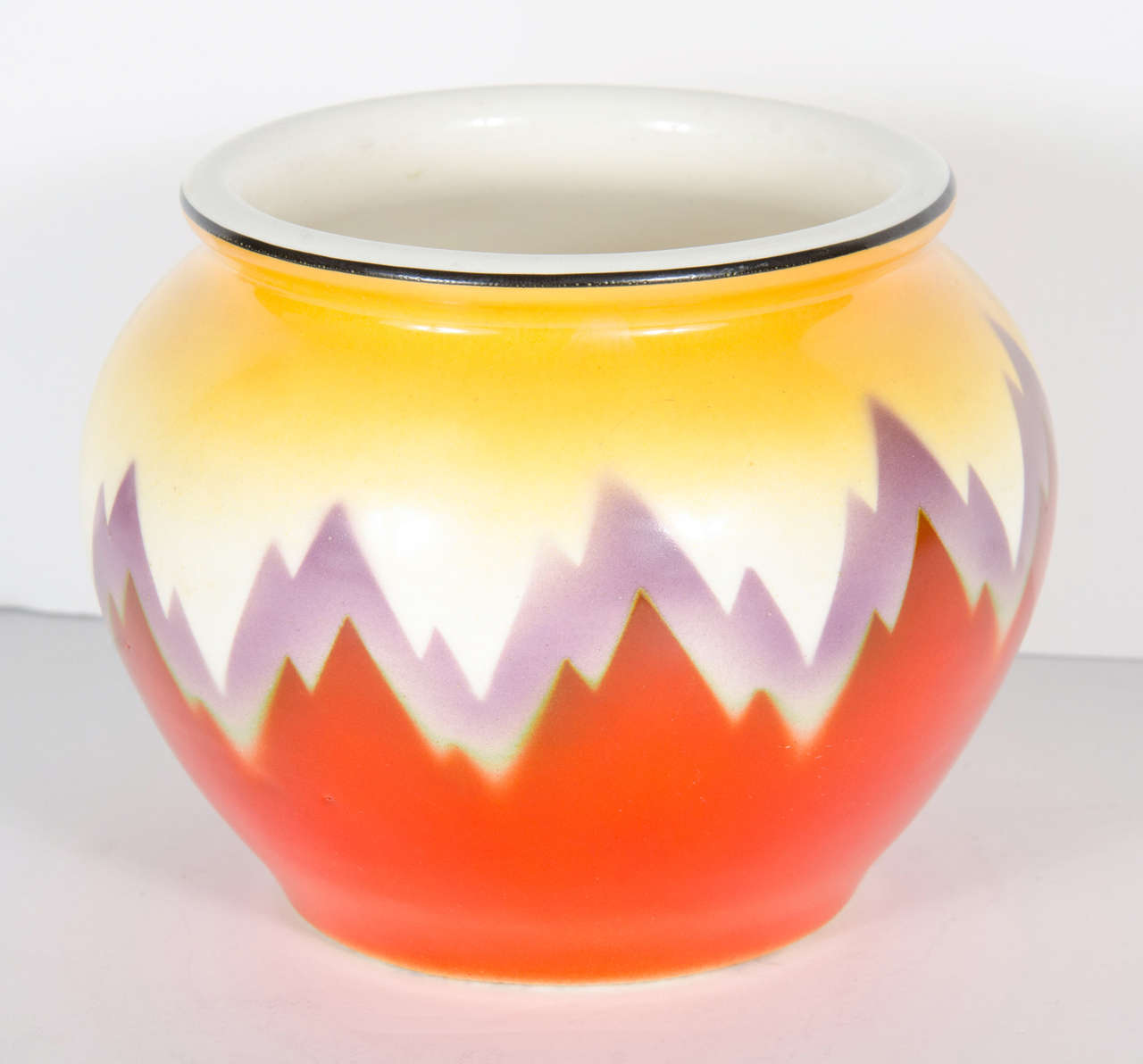 Art Deco Hand-painted Vase by Ditmar Urbach from Czechoslovakia