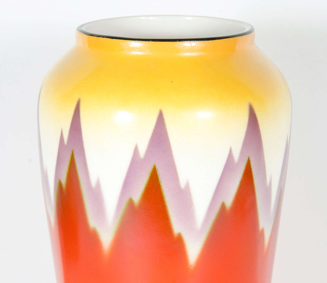 czechoslovakia hand painted vase