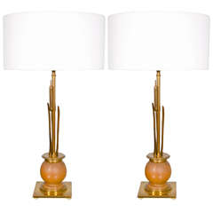Brass Cat Tail  Table Lamp