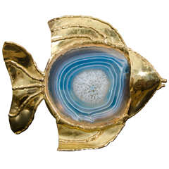 Duval Brasseur's Brass & Agate Fish