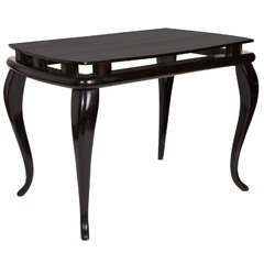 Midcentury Ebonized Wood Italian Coffee Table, 1940s