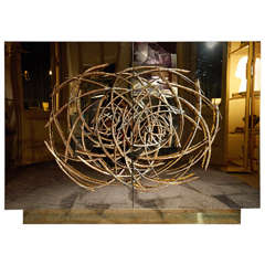 1970s Italian Sideboard in Lucite and Brass