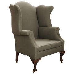 Antique Early American Wingback Chair, New England, Late 18th Century