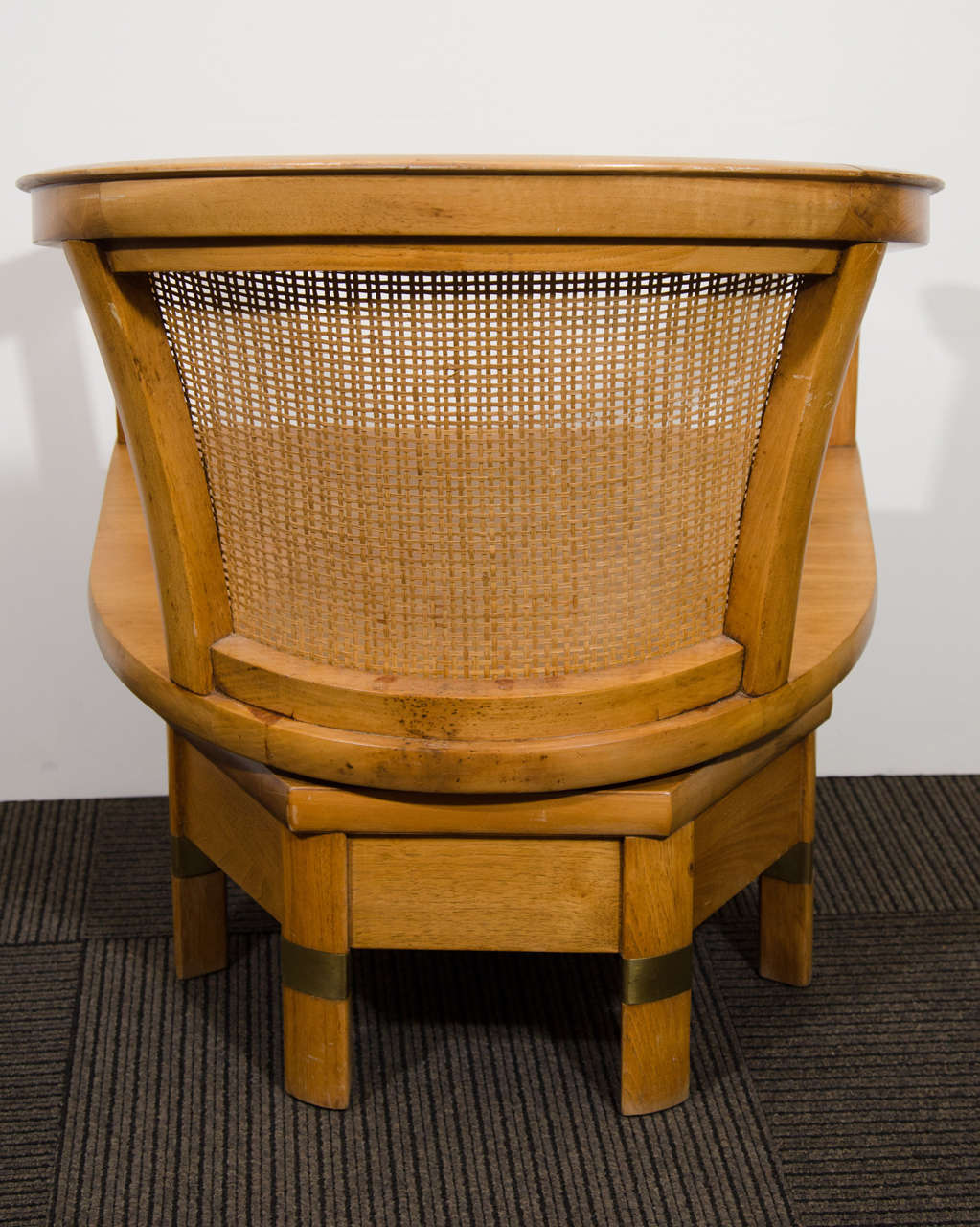 Wood  Elegant Edward Wormley for Dunbar Swivel Chairs For Sale