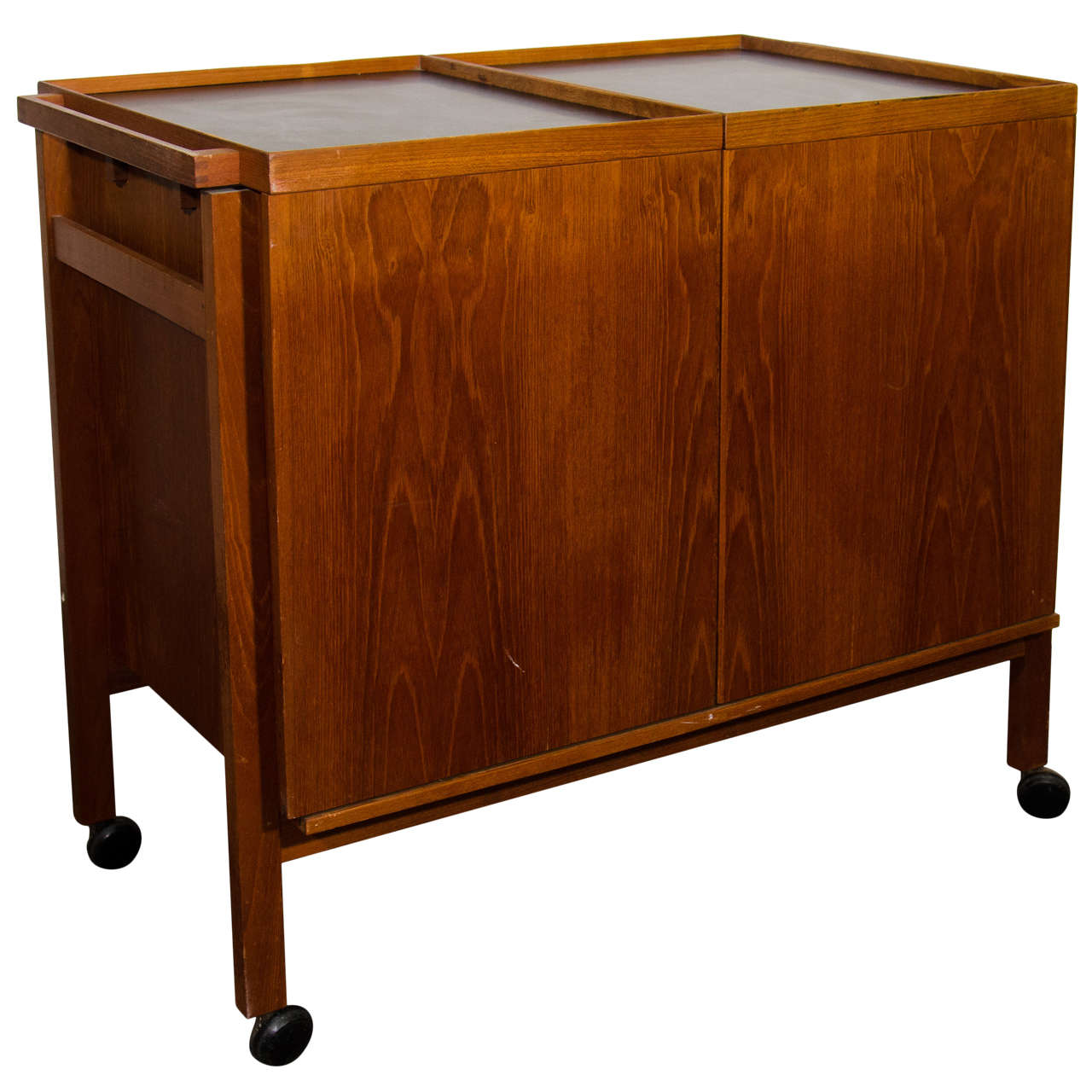 Danish Modern Expandable Bar or Tea Cart by Niels Erik Glasdam Jensen For Sale