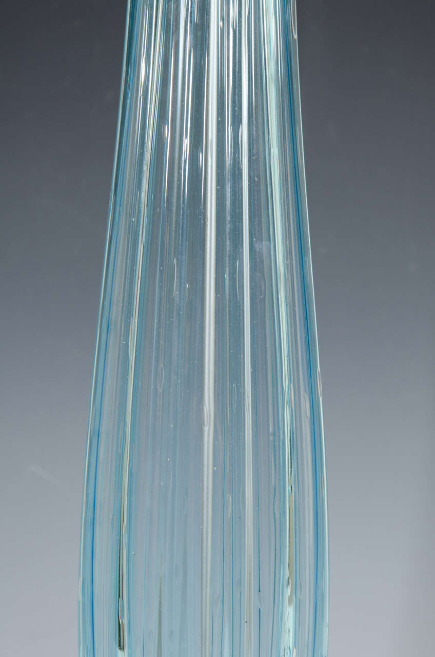 mid century murano glass lamp