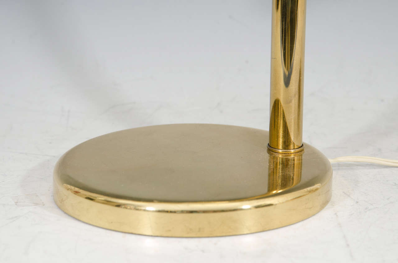 Modern Designer Brass Desk or Table Lamp by Walter Von Nessen, circa 1970s