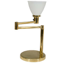 '70 Modern Brass Desk or Table Lamp by Walter Von Nessen, 1970s 9