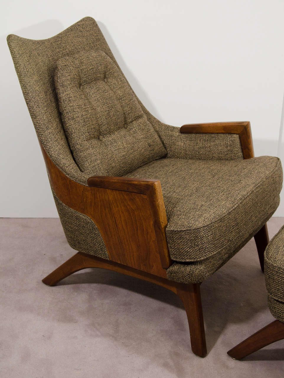 Mid-Century Modern  Fantastic Design Midcentury Adrian Pearsall Lounge Chair with Ottoman For Sale