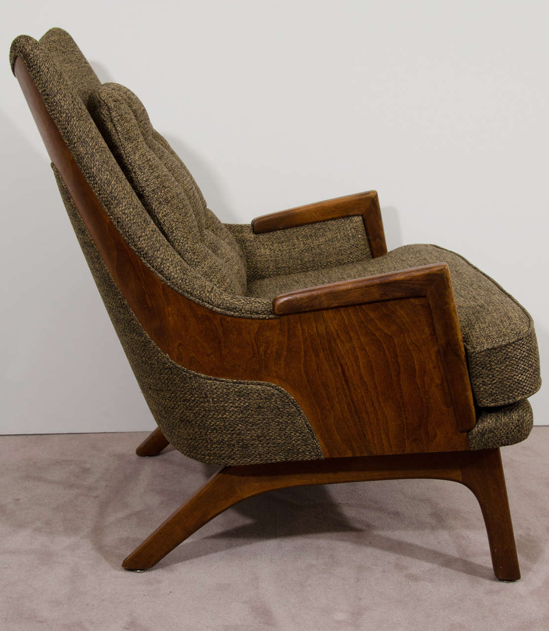 Textile  Fantastic Design Midcentury Adrian Pearsall Lounge Chair with Ottoman For Sale