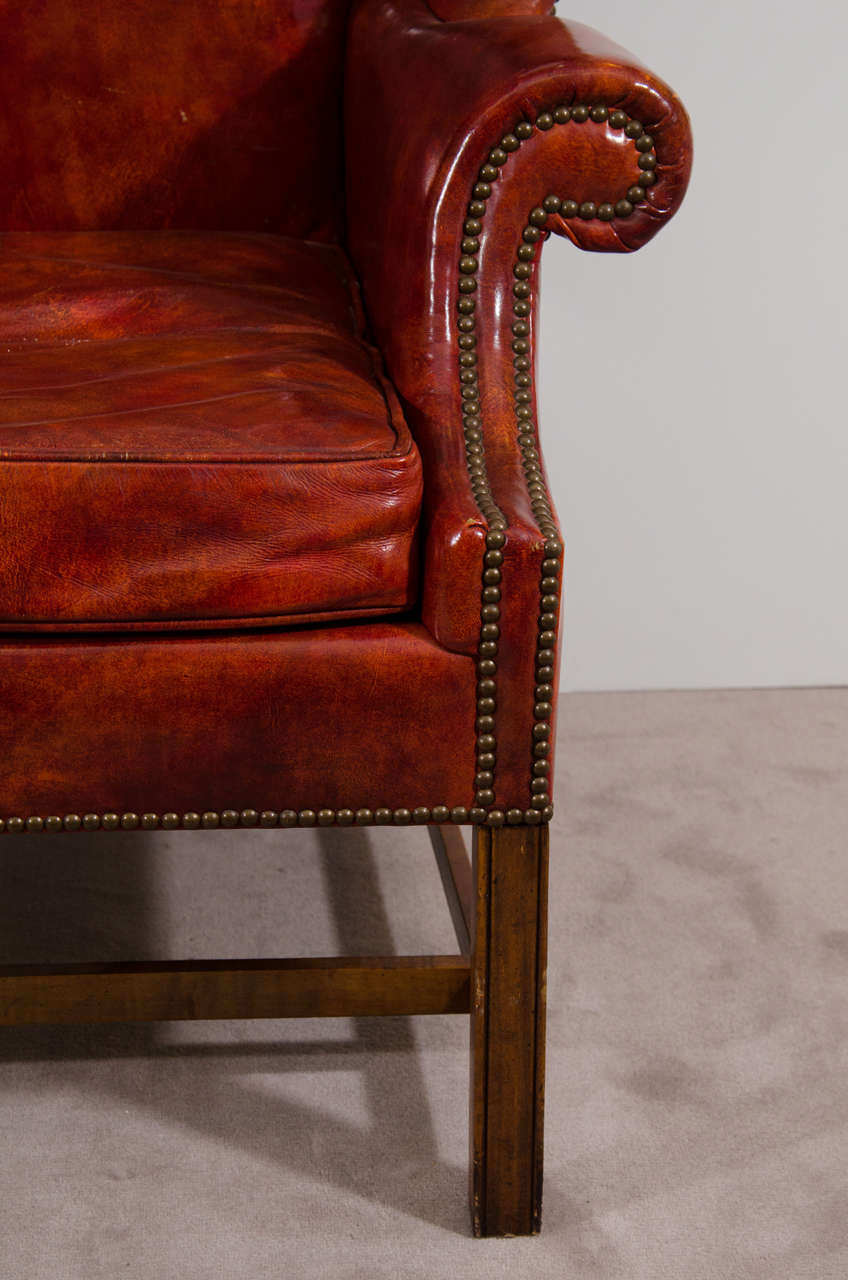 burgundy leather chair