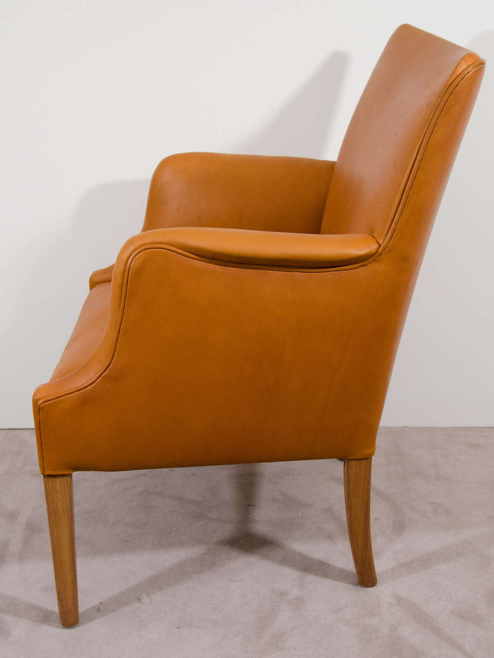 20th Century Danish Modern Easy Chair in Leather