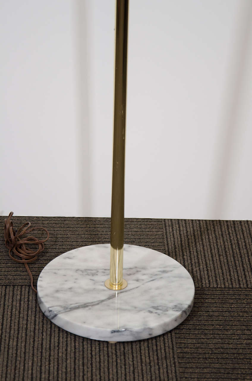 Midcentury Three-Arm Brass Adjustable Floor Lamp In Good Condition In New York, NY