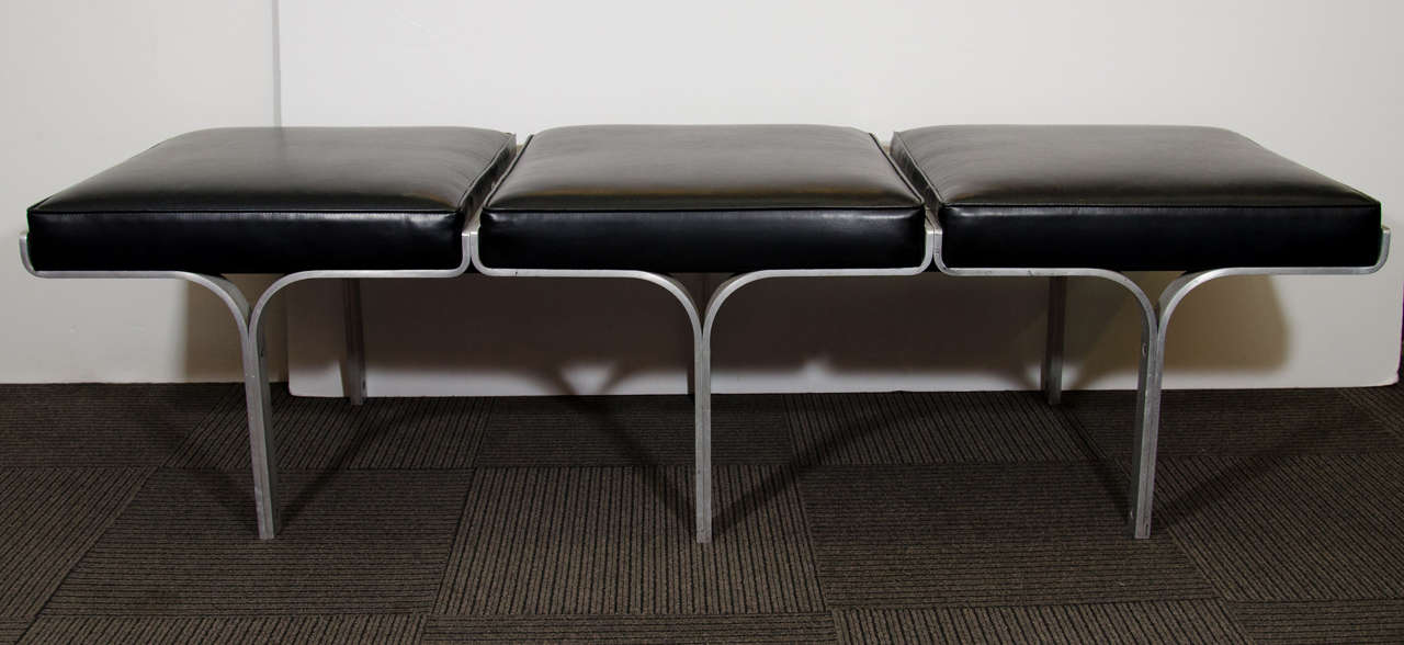 Midcentury Three-Seat Bench by Estelle and Erwine Laverne