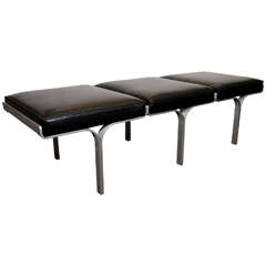 Retro Midcentury Three-Seat Bench by Estelle and Erwine Laverne