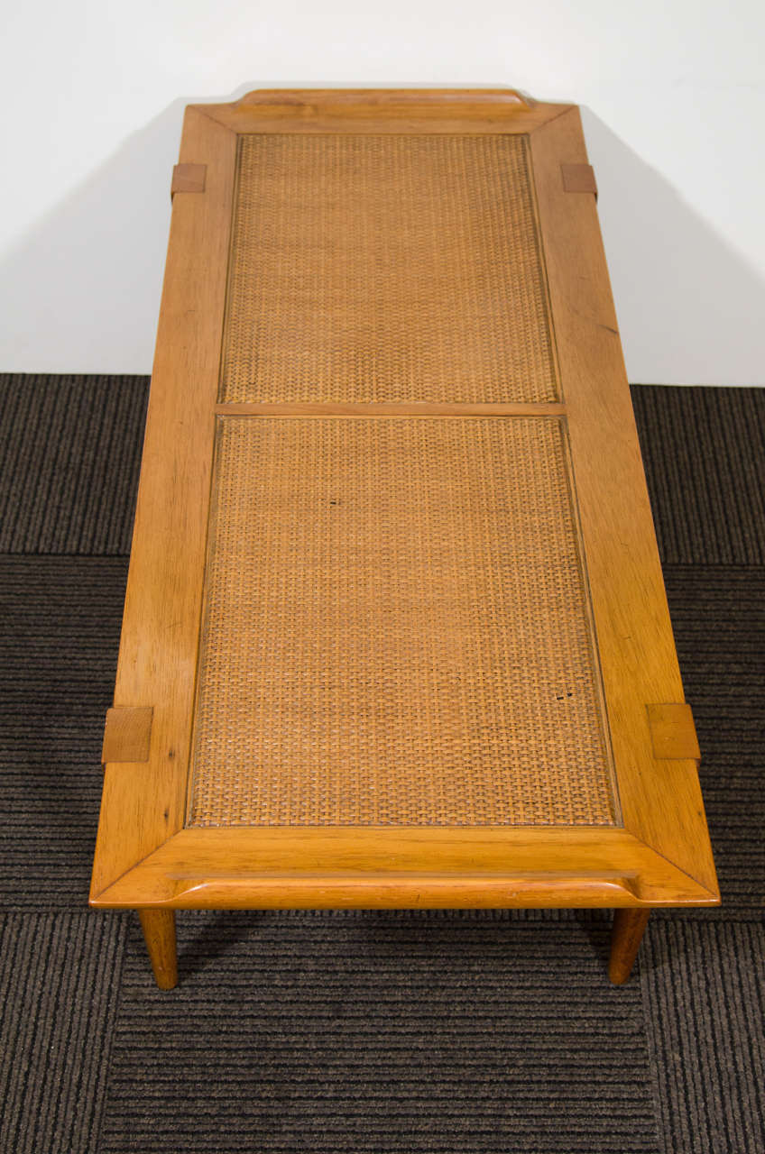 Wood Midcentury Asian Inspired Bench by Tomlinson