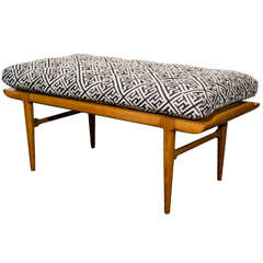 Midcentury Asian Inspired Bench by Tomlinson